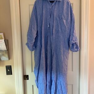 Mamene Blue Chambray Long Sleeve Dress